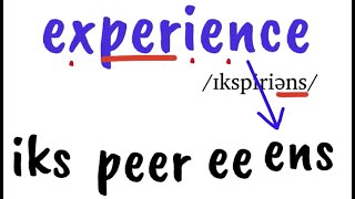 How to Pronounce Experience