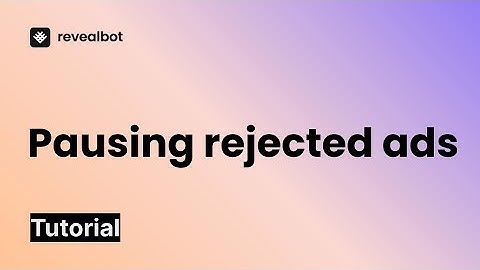 Pause ads rejected by Meta automatically to focus on approved ones
