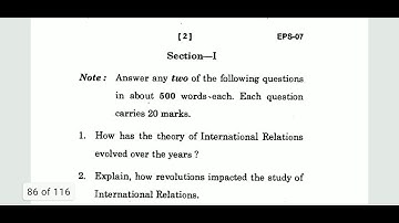 IGNOU EPS-07 INTERNATIONAL RELATIONS, PREVIOUS YEAR QUESTION PAPER/JUNE2020(HINDI/ENGLISH)