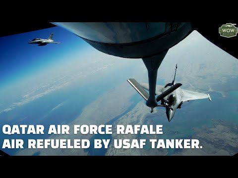 Qatari Rafales refueled by USAF in an US Qatar bilateral exercise.