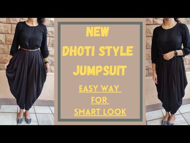 Buy NOZ2TOZ Women's Black Dhoti Style Cotton Jumpsuit Online at Best Price  | Distacart