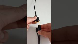 Plug the right and left RCA connectors of audio cable input into 3.5mm female to RCA adapter #shorts