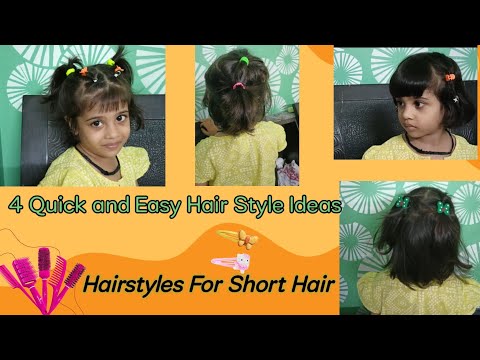 How to Style Short Hair | Simple and Easy Girl Hair Style | Avanya’s Silky Small Hair Style