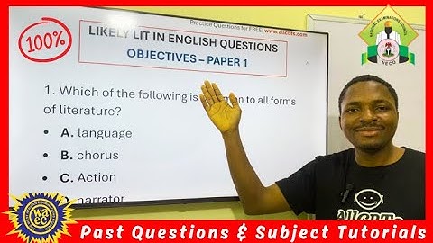 Most Likely GCE 2025 Literature in English Objective Questions – Paper 1
