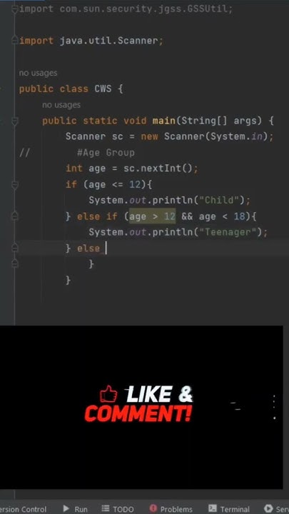 Java Code for Age Group #code #java #java_programming #Java_Code_for ...
