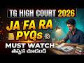 TG High Court JA & FA PYQs – Must Watch for 2026 Aspirants!