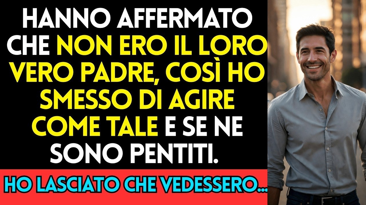 Mi sono congelato quando mia figlia quattordicenne ha alzato gli occhi al cielo e ha detto: «Sei solo un tizio che ha sposato nostra madre». Ero lì in cucina, dopo l'ennesima giornata di lavoro,...