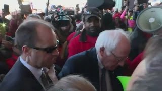 Bernie Sanders: “We’re going to win this thing!”. April 13, 2016. Verizon picket. NY.