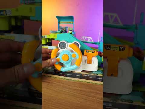 Парковка Трек для машинок с рулем и звуковыми эффектами Track Dinosaur Зеленый, видео 1