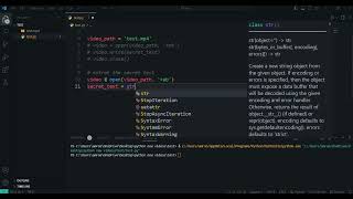 How to hide text into video using Python