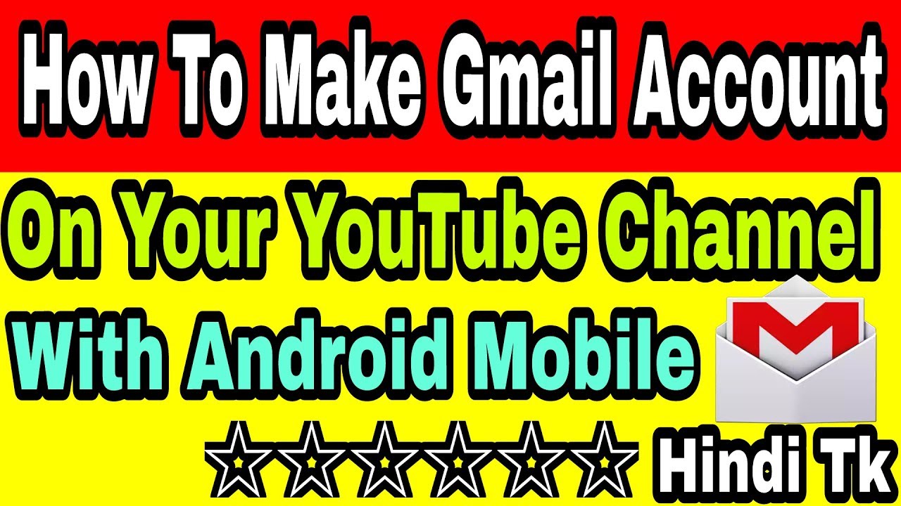 How To make Gmail Account for Your YouTube Channel - YouTube