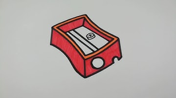 HOW TO DRAW A PENCIL SHARPENER STEP BY STEP l EASY DRAWING TUTORIAL
