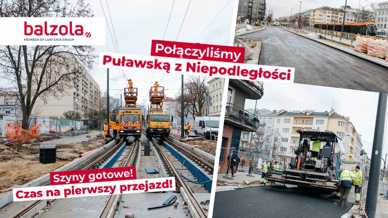 Pierwszy przejazd nad nowym torowiskiem na ul. Rakowieckiej – zobacz postępy prac!