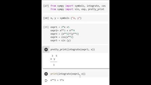 Sympy Integration #python , #pythoncode , #pythonshorts, #integration , #sympy, #pythonsympy