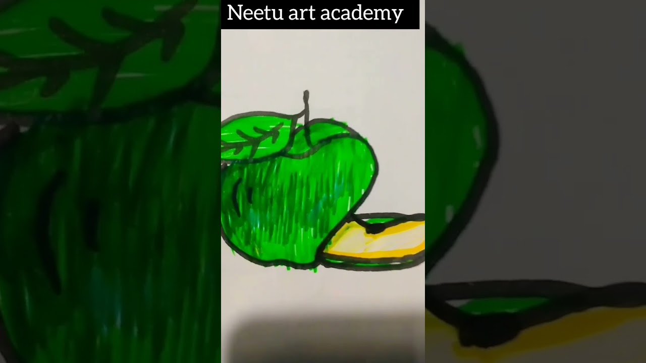 how to draw Apple 🍎🍏