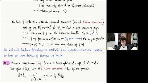 Tony Yue Yu - 2/4 The Frobenius Structure Conjecture for Log Calabi-Yau Varieties