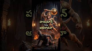 హనుమాన్ vs అభిరావణ🔥#ai#trending #explore #shorts #hanuman #god #anime