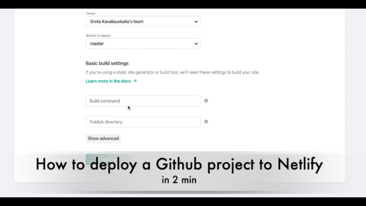 Upload an existing Github project to Netlify - YouTube