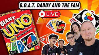 G.O.A.T. Daddy's Giant Uno / Board Game Extravaganza: Live with the Fam!  🐐