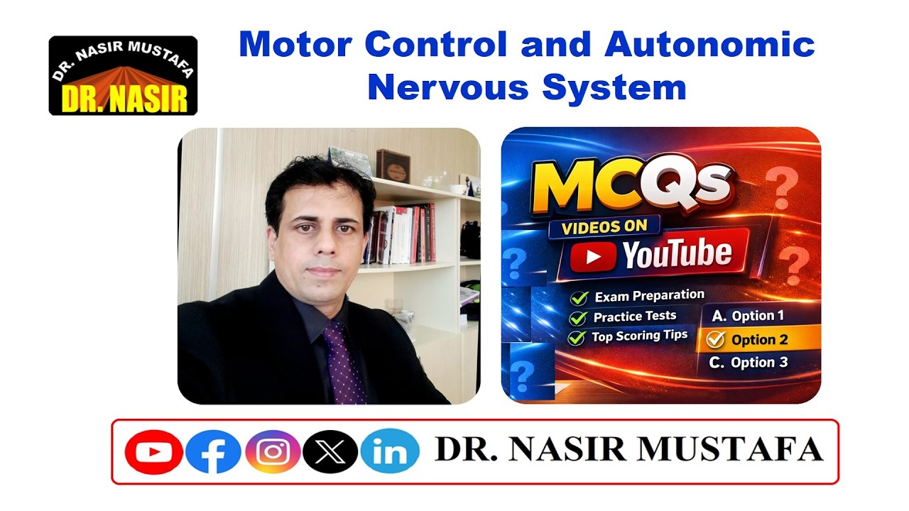 🧠✨ MCQs on Motor Control & Autonomic Nervous System (ANS) ✨🧠