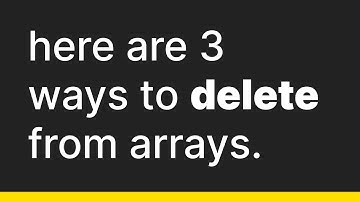 3 Ways to Remove From Arrays in JavaScript