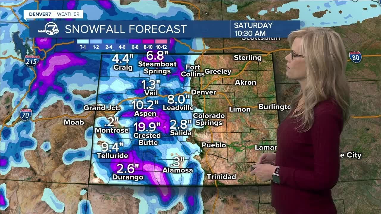 White Christmas for Colorado mountains, but dry in Denver