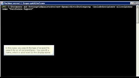 4C-D-Creating a Dynamic Distribution Group in Exchange 07 using EMS