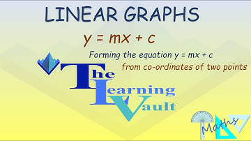 The Learning Vault - Linear Graphs - Forming the equation y=mx+c from co-ordinates of two points