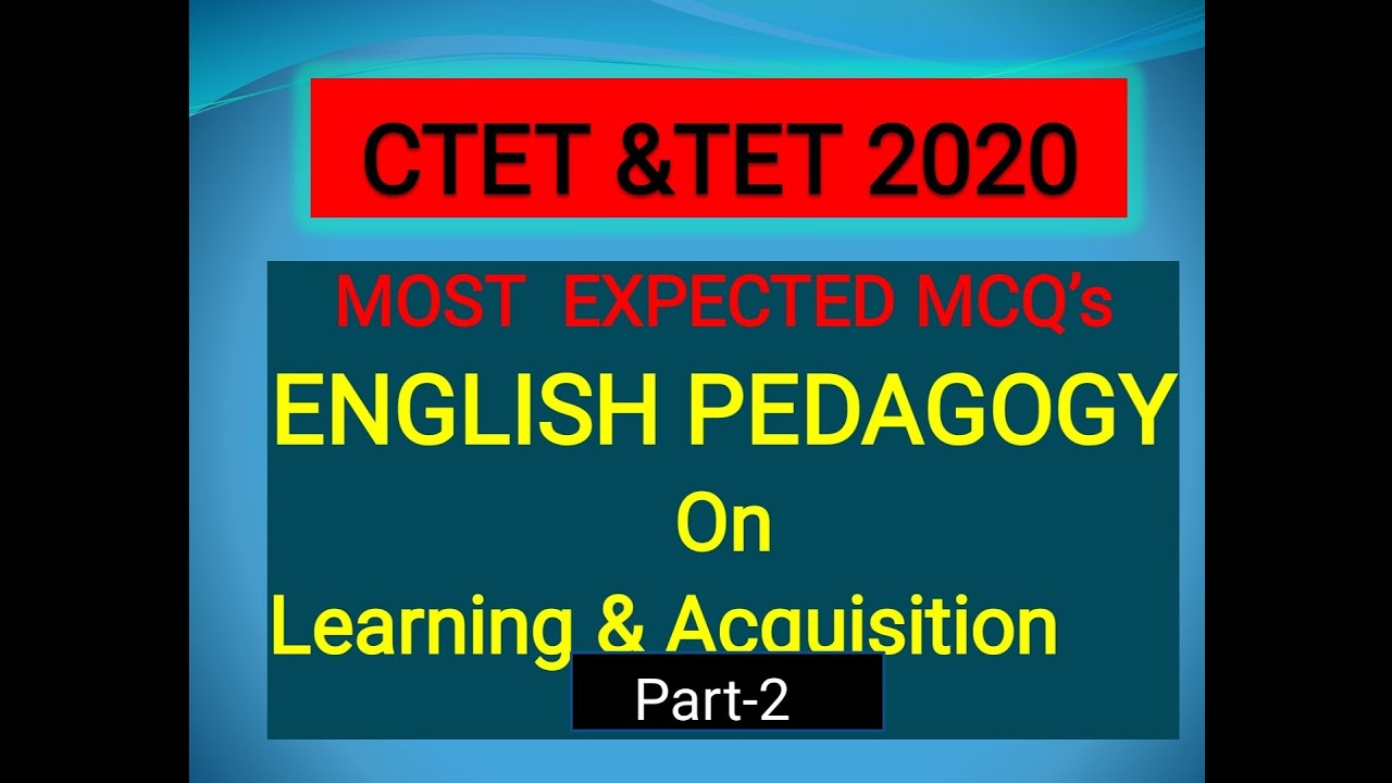 CTET/ TET 2020 l MCQ's with Explaination l English Pedagogy l Language ...
