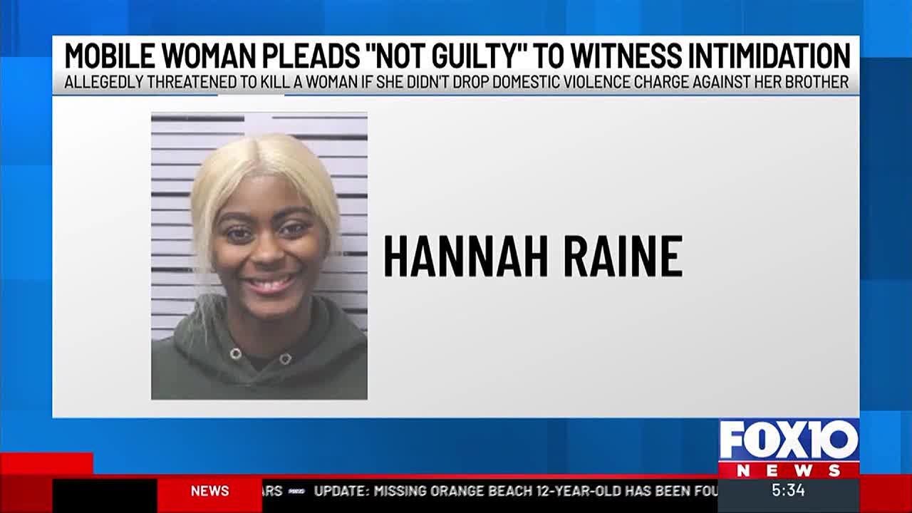 Mobile woman pleads not guilty to witness intimidation - YouTube