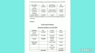 12th Standard Samacheer Kalvi Accountancy Chapter - 1 : Accounts from incomplete records sum: 6 to 8