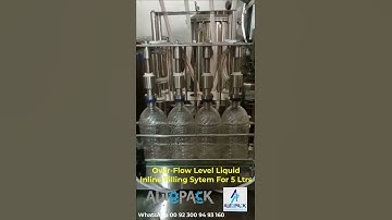 5-Liter Drinking Water Auto Inline Filling Machine, Incorporating Overflow Level Pressure Filling.