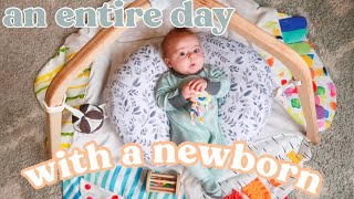 SPEND 24 HOURS WITH A NEWBORN | 3 MONTH OLD FULL DAY ROUTINE| EXCLUSIVELY BREASTFED | NAP SCHEDULE