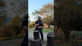 Testing a 90 year old axe. Wealth