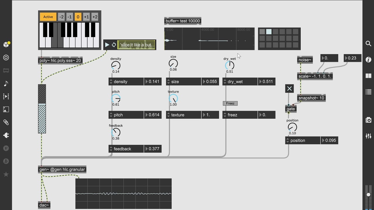 Granular Synthsis with MAX/MSP ( inspired by Mutable Clouds ) - YouTube