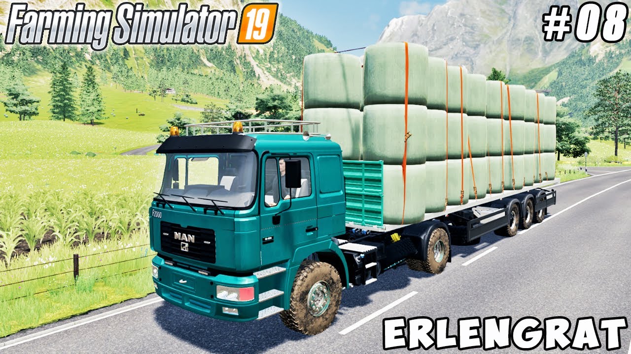 Selling silage bales with new truck, mowing grass Claas Atles 900RZ | Erlengrat | FS 19 | ep #08