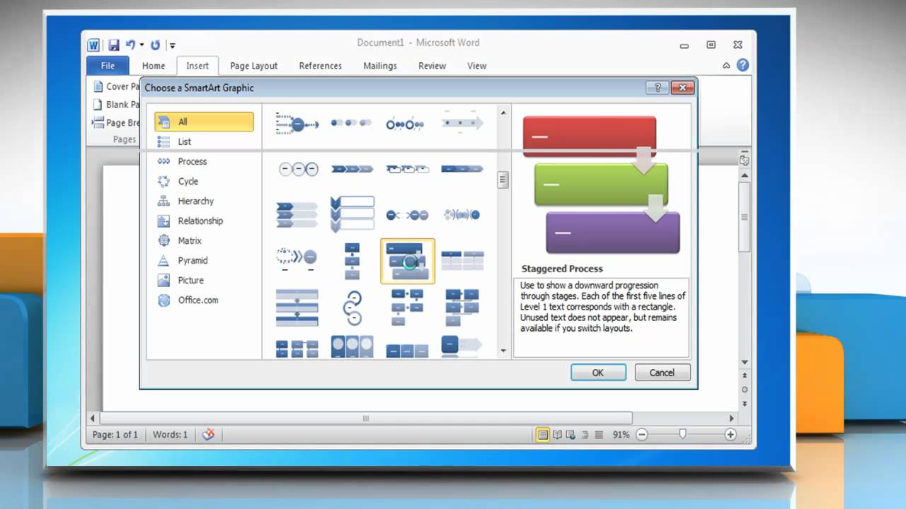 How To Create A Process Flow Chart In Word 2010