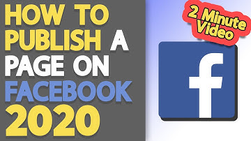 ✅How to publish an unpublished page on Facebook in 2020!!
