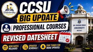 CCSU Professional Courses Revised Datesheet Released 🔥 Big Update