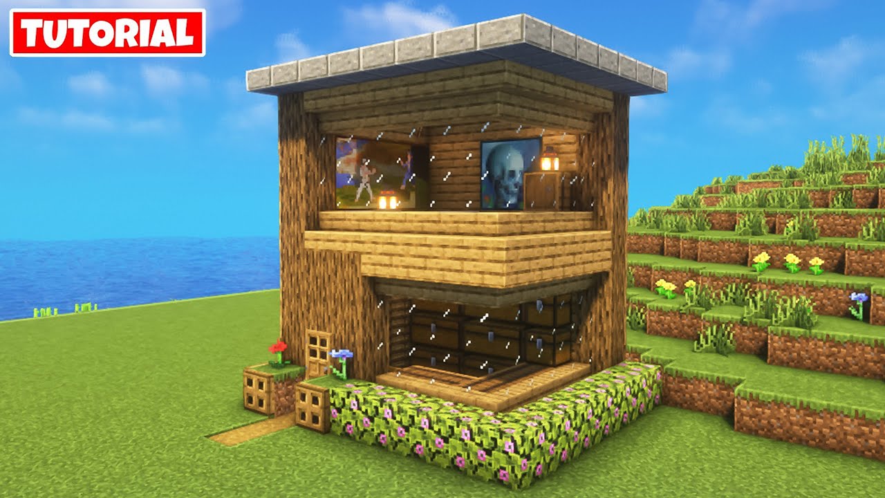 Minecraft Survival House Tutorial - YouTube