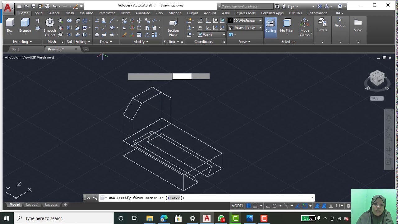 Gambar 3D dasar untuk pemula di Autocad 2017 - YouTube