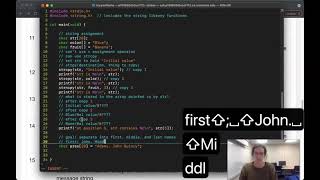 Lecture 10 video 4: strcpy and strtok