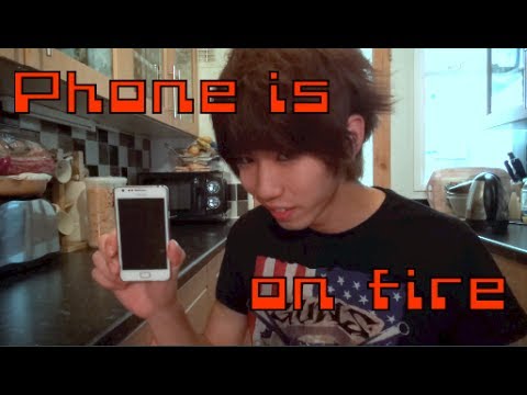 スマホを電子レンジでチンしたら燃えた My Phone Is On Fire Microwave Youtube