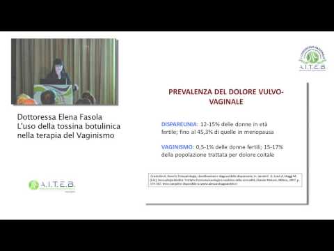 Dott.ssa Elena Fasola: "L&rsquo;uso della tossina botulinica nella terapia del vaginismo"