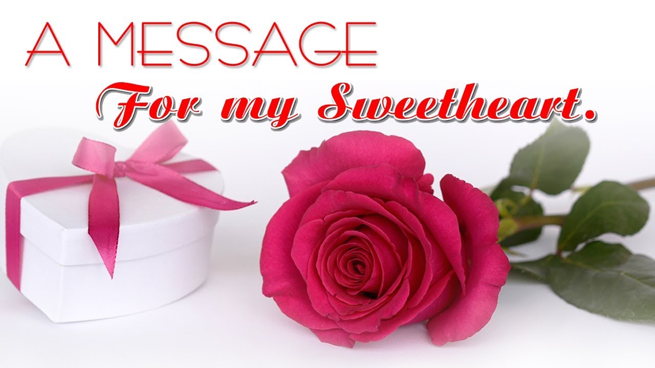 A Sweet message for someone special