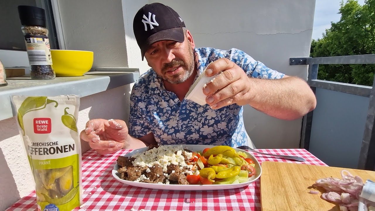 DÖNERTELLER selber machen a la Salami TV/Mittag essen auf Balkonien/