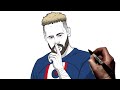 How To Draw Neymar Shhhh... 🤫 | Step By Step | Football/ Soccer image