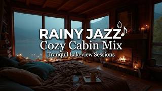 Rainy Jazz Piano Bliss ~ Cozy Fireplace Ambience &amp; Smooth Study Focus Music