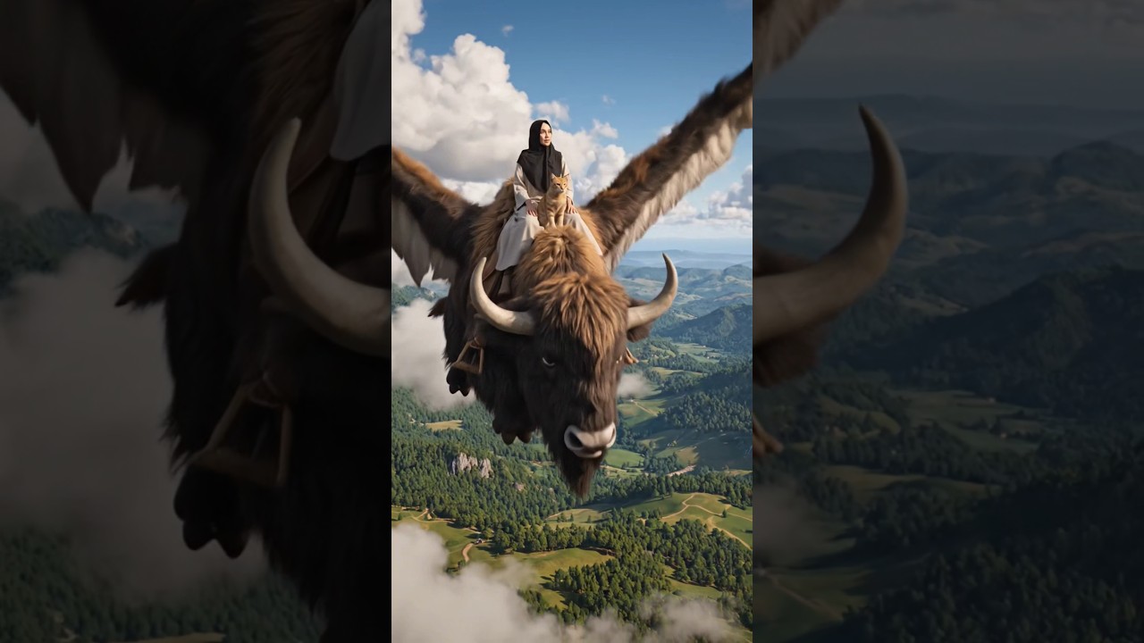 Путешествие с летающим бизоном 🐱🐱🐱