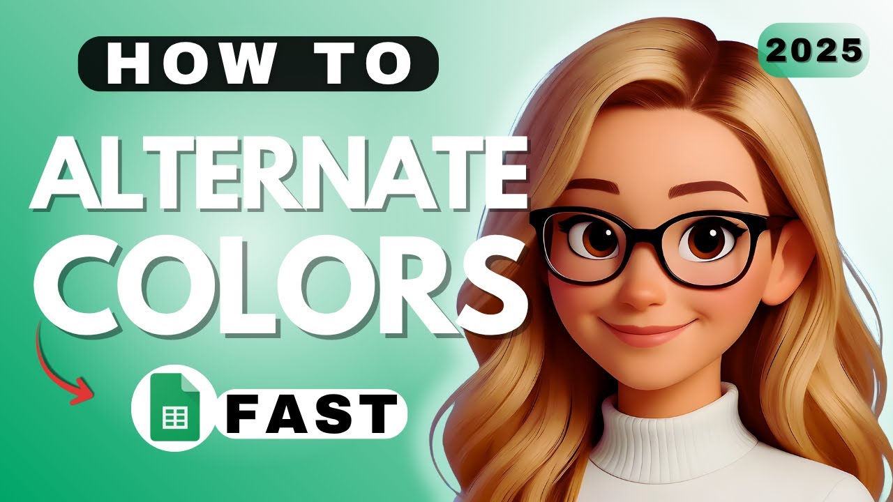 How to Make Google Sheets Rows Alternate Colors - YouTube